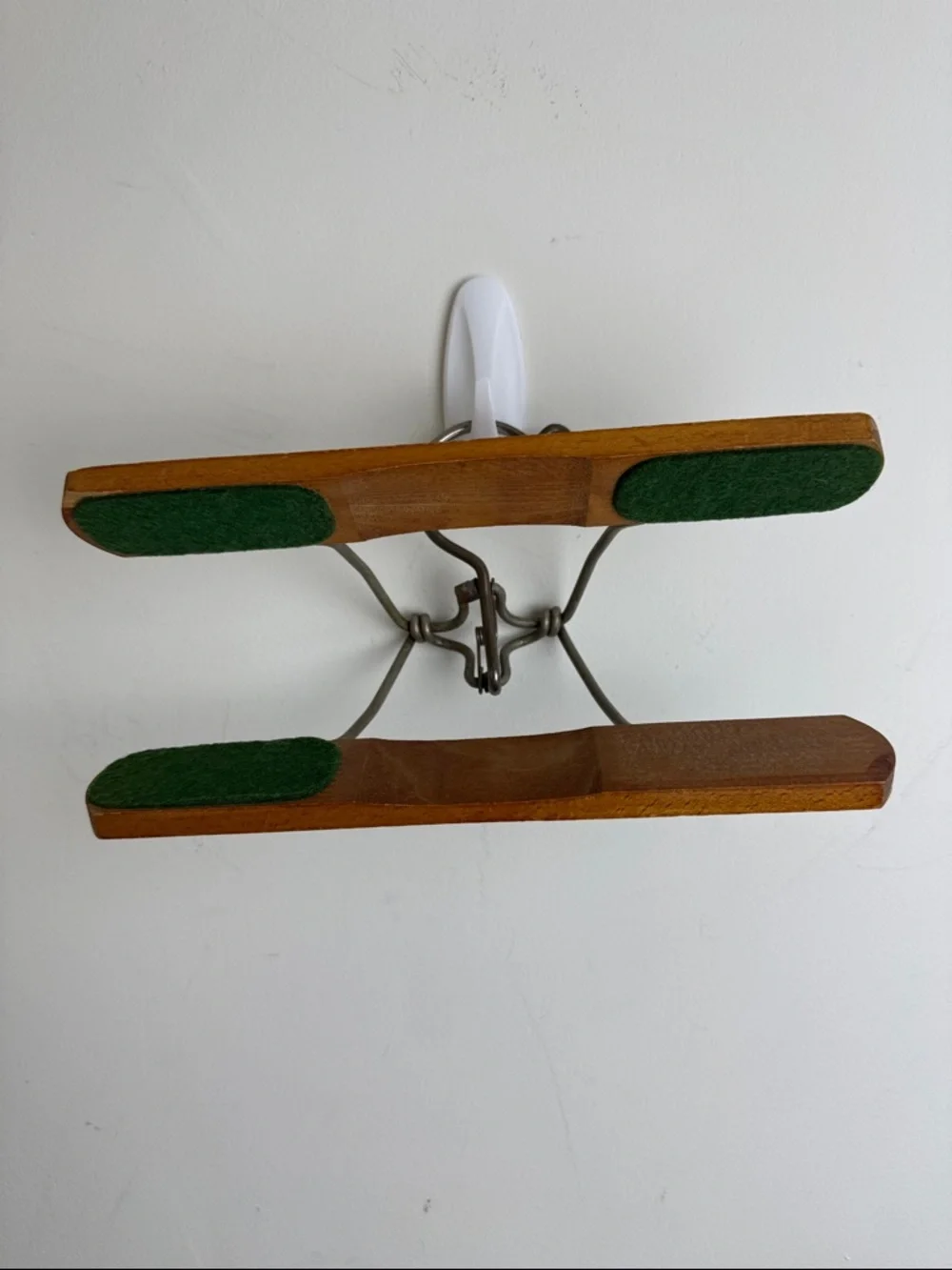 Setwell Vintage Wooden Clamp Hangers Lot of 3